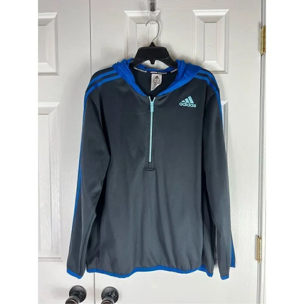 Adidas Mens Half Zip Basketball Sweatshirt Size XL